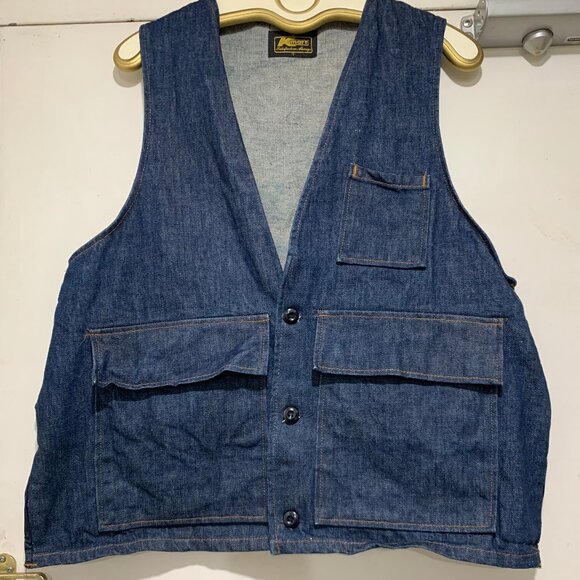 VINTAGE KMART BLUE DENIM VESTS SIZE L - Picture 2 of 7
